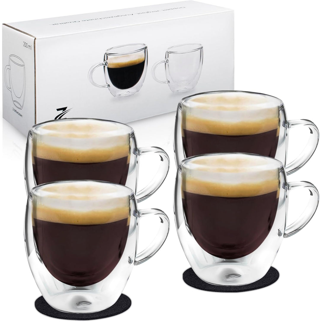 Espressogläser 80ml mit Untersetzer