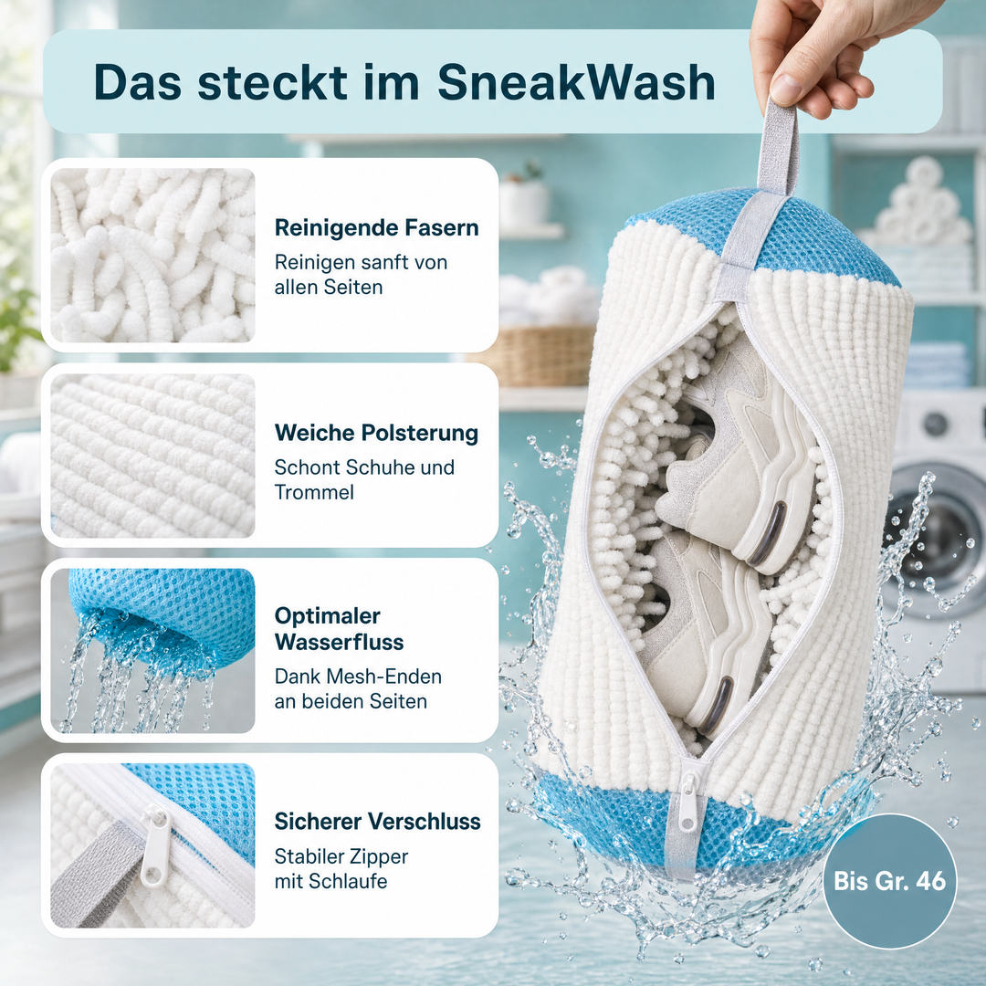 SneakWash® – Schuhwaschbeutel für Sneaker