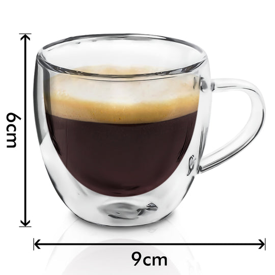 Espressogläser 80ml mit Untersetzer